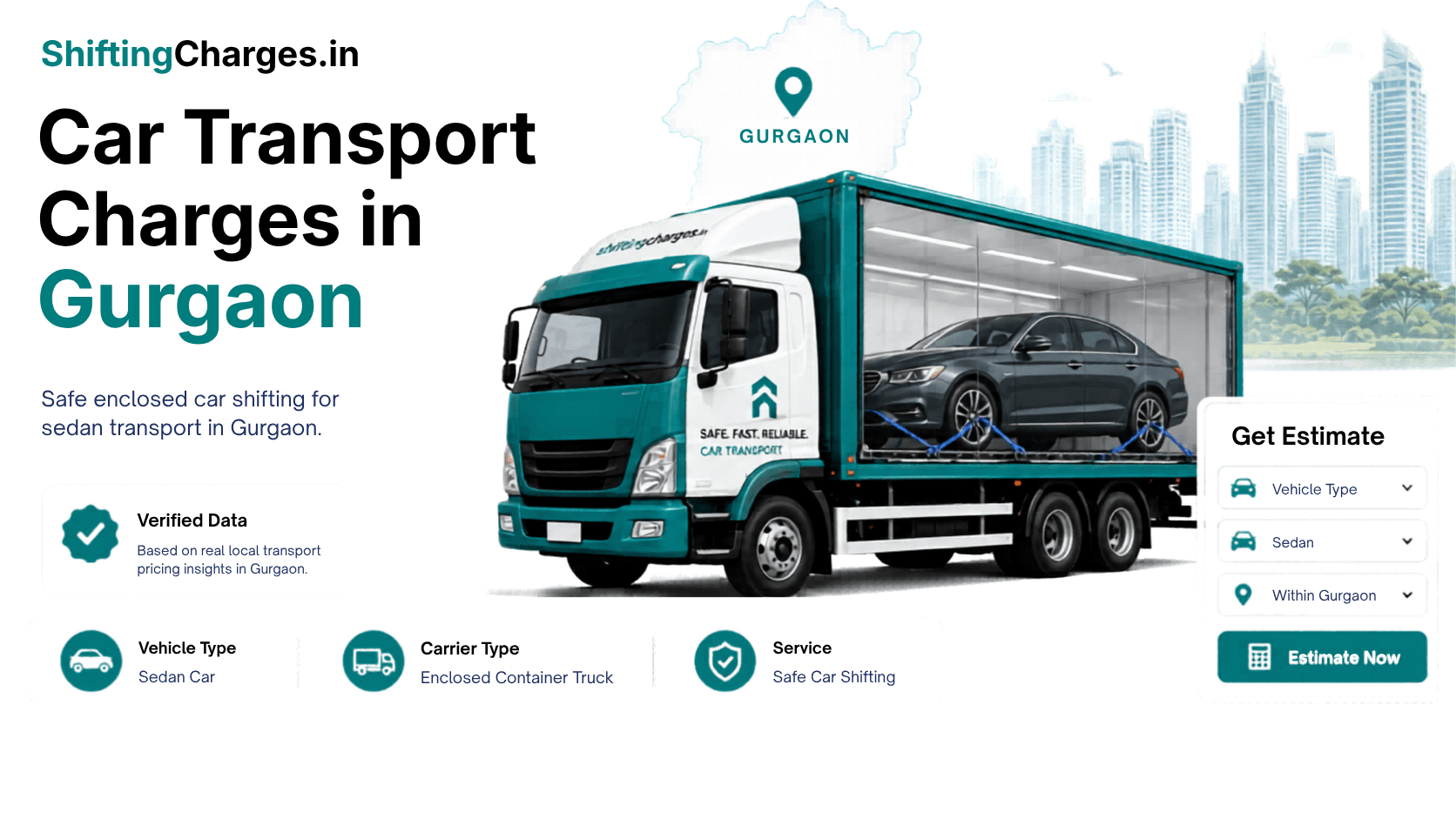 Car transport charges in Gurgaon by car class and carrier type
